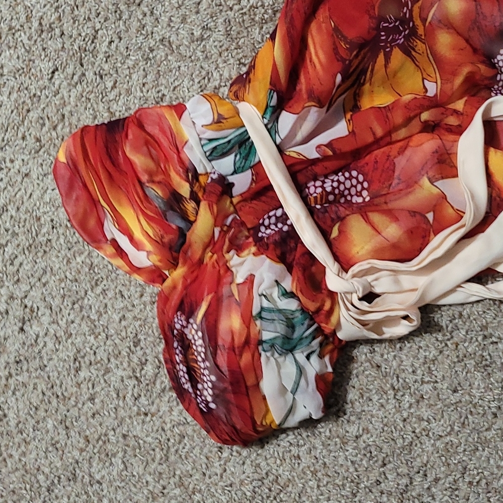 Arden B Strapless Floral Dress Small - Picture 2 of 6